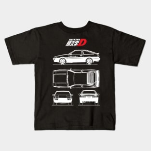 Initial D AE86 Toyota Trueno Blueprint Kids T-Shirt